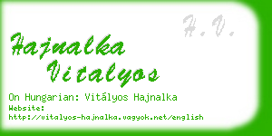 hajnalka vitalyos business card